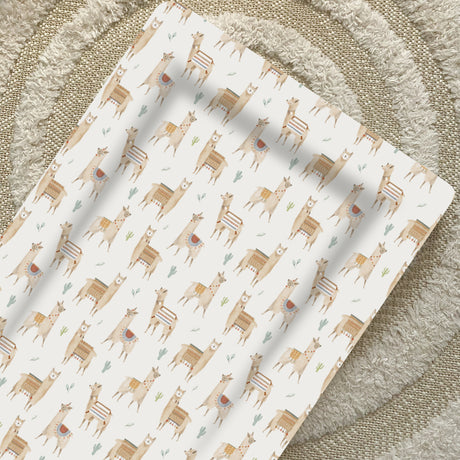 Deluxe Baby Changing Mat - Alpacas | Bobbin and Bumble.