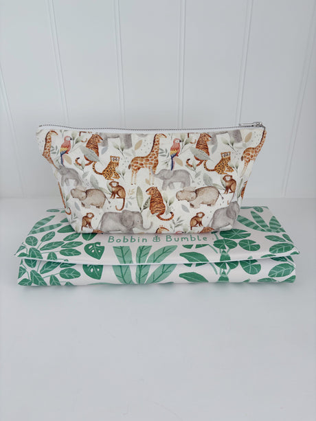 Nappy Wallet - Jungle Animals Print