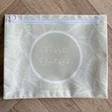 Hospital Bag Organiser Pouches | Zip Closure | Unisex Beige Leaf Print