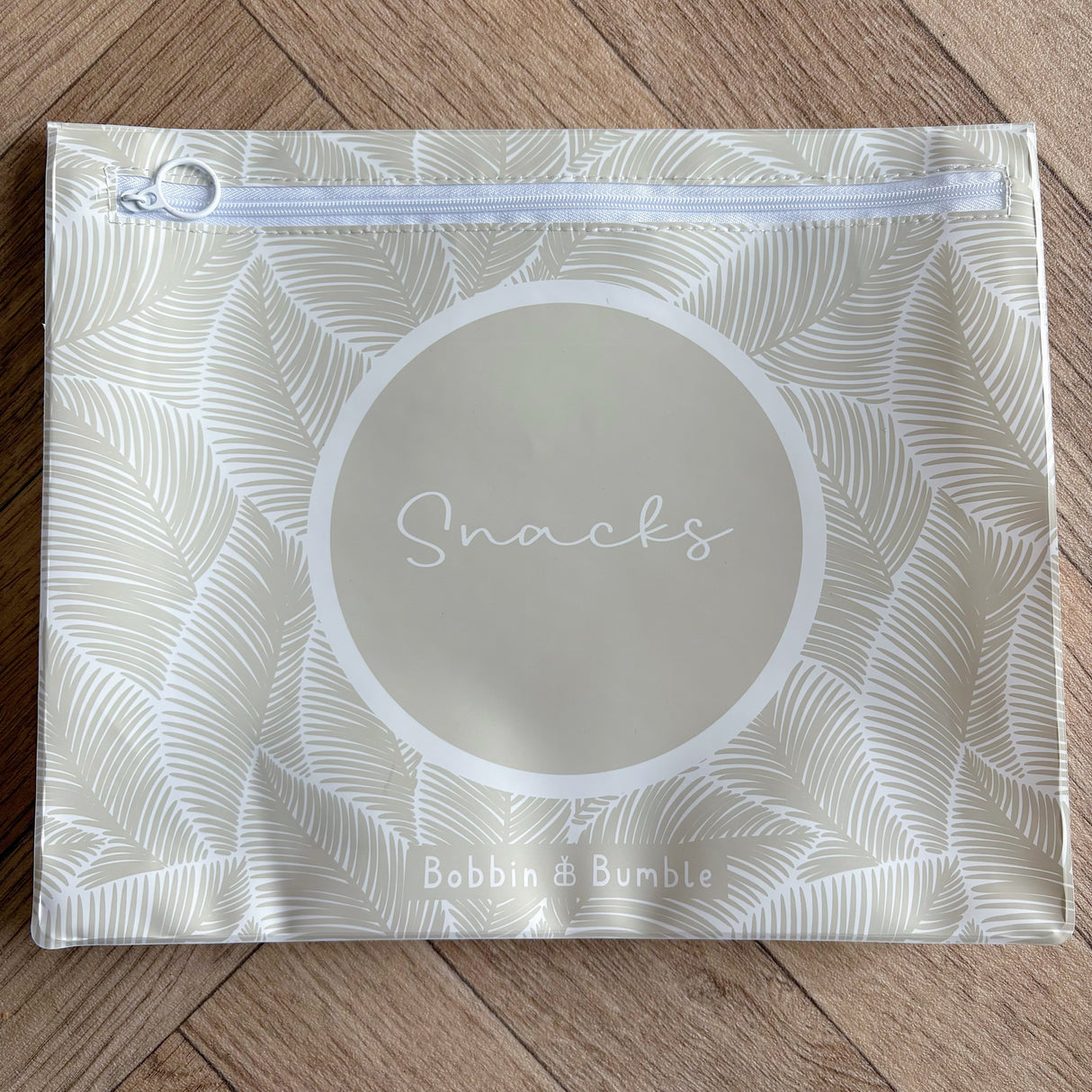 Hospital Bag Organiser Pouches | Zip Closure | Unisex Beige Leaf Print