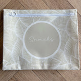 Hospital Bag Organiser Pouches | Zip Closure | Unisex Beige Leaf Print