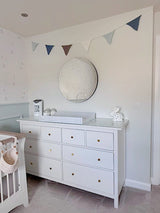 Anti-Roll Wedge Changing Mat - Baby Blue Gingham