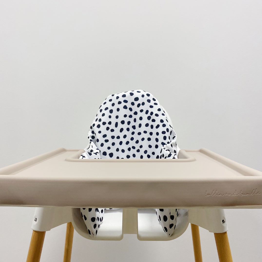IKEA Highchair Cushion Cover - Dalmatian Spotty Print | Bobbin and Bumble.