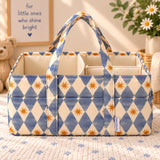 Blue Harlequin Nappy Caddy | Baby Organiser