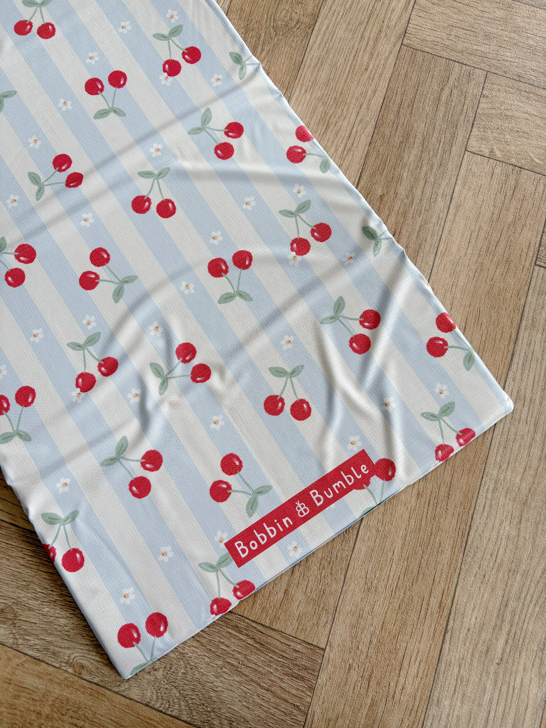 Travel Changing Mat - Cherry Stripe