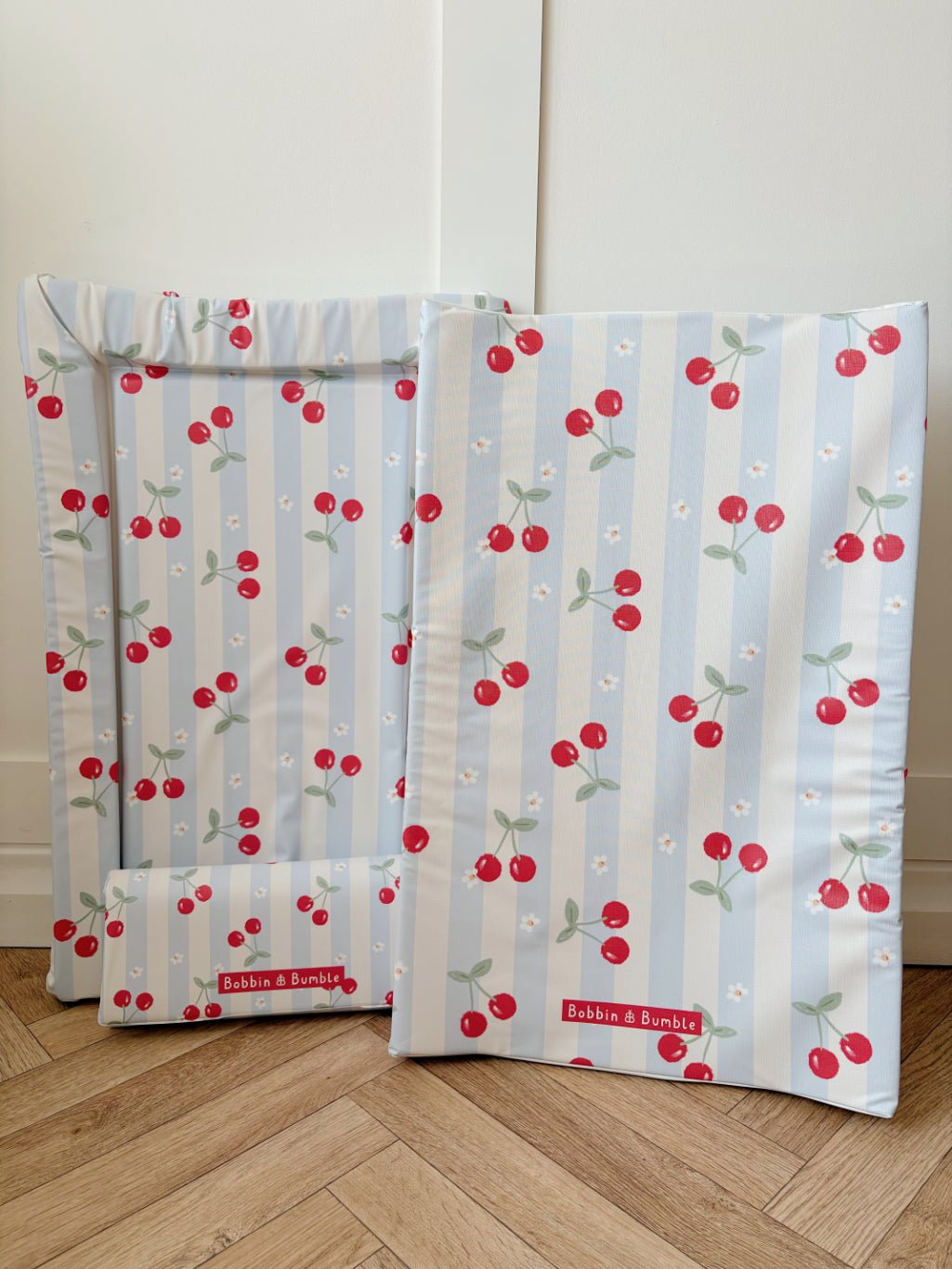 Travel Changing Mat - Cherry Stripe