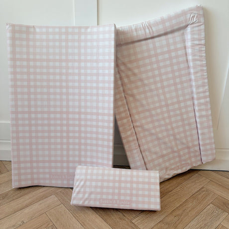 Complete Baby Changing Mat Bundle - Pink Gingham