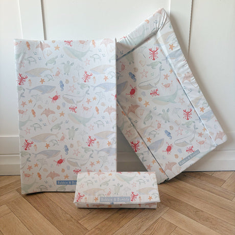 Complete Baby Changing Mat Bundle - Deep Blue Sea