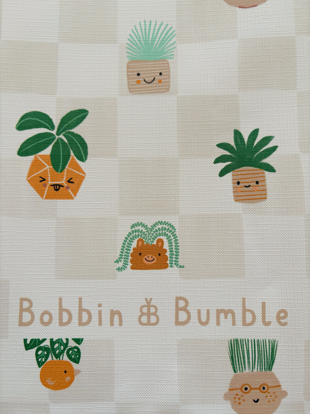 Anti-Roll Wedge Baby Changing Mat - Pot Plants