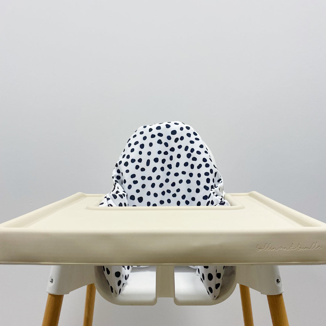 IKEA Highchair Cushion Cover - Dalmatian Spotty Print | Bobbin and Bumble.