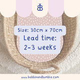 Dusky Pink Dots PVC Changing Basket Liner | Bobbin and Bumble | Bobbin and Bumble.