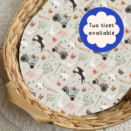 Ginger's Farm PVC Changing Basket Liner | Bobbin and Bumble | Bobbin and Bumble.