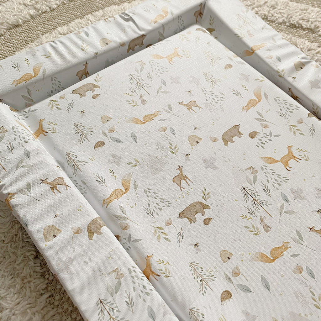 Deluxe Baby Changing Mat - Woodland Animals Print | Bobbin and Bumble.