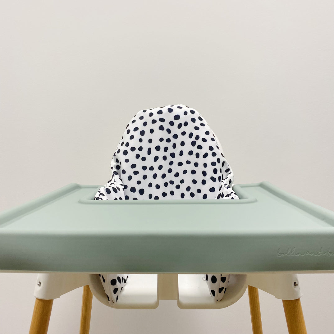 IKEA Highchair Cushion Cover - Dalmatian Spotty Print | Bobbin and Bumble.