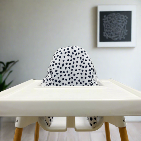 IKEA Highchair Cushion Cover - Dalmatian Spotty Print | Bobbin and Bumble.
