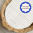 Beige Gingham PVC Changing Basket Liner | Bobbin and Bumble | Bobbin and Bumble.