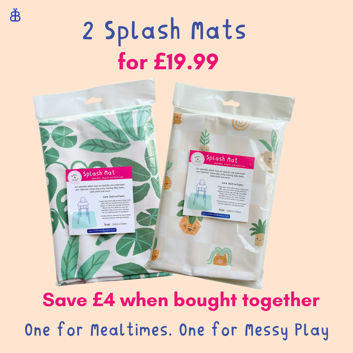 Splash Mat Bundle - House Plant Haven and Pot Plants
