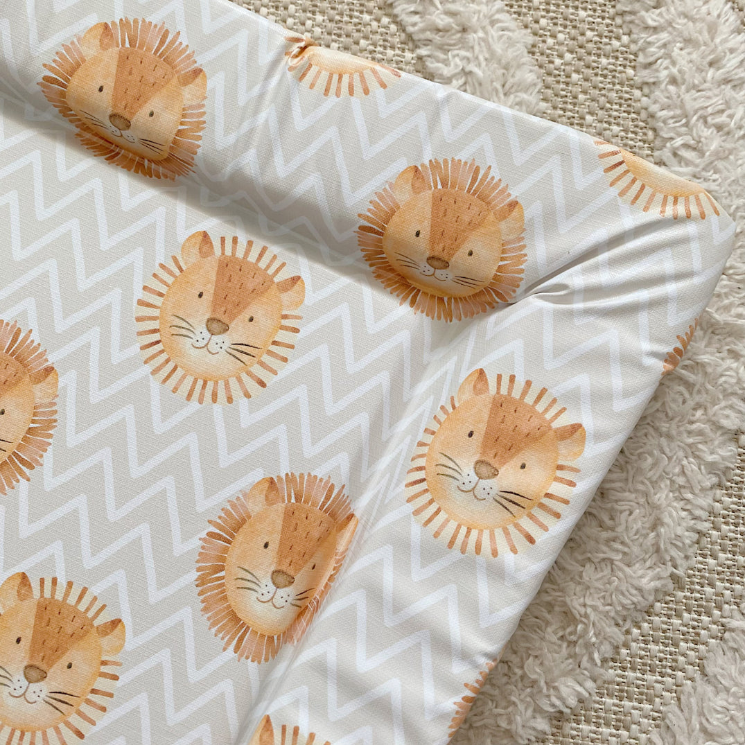 Deluxe Baby Changing Mat - Leo Lion Print | Bobbin and Bumble.