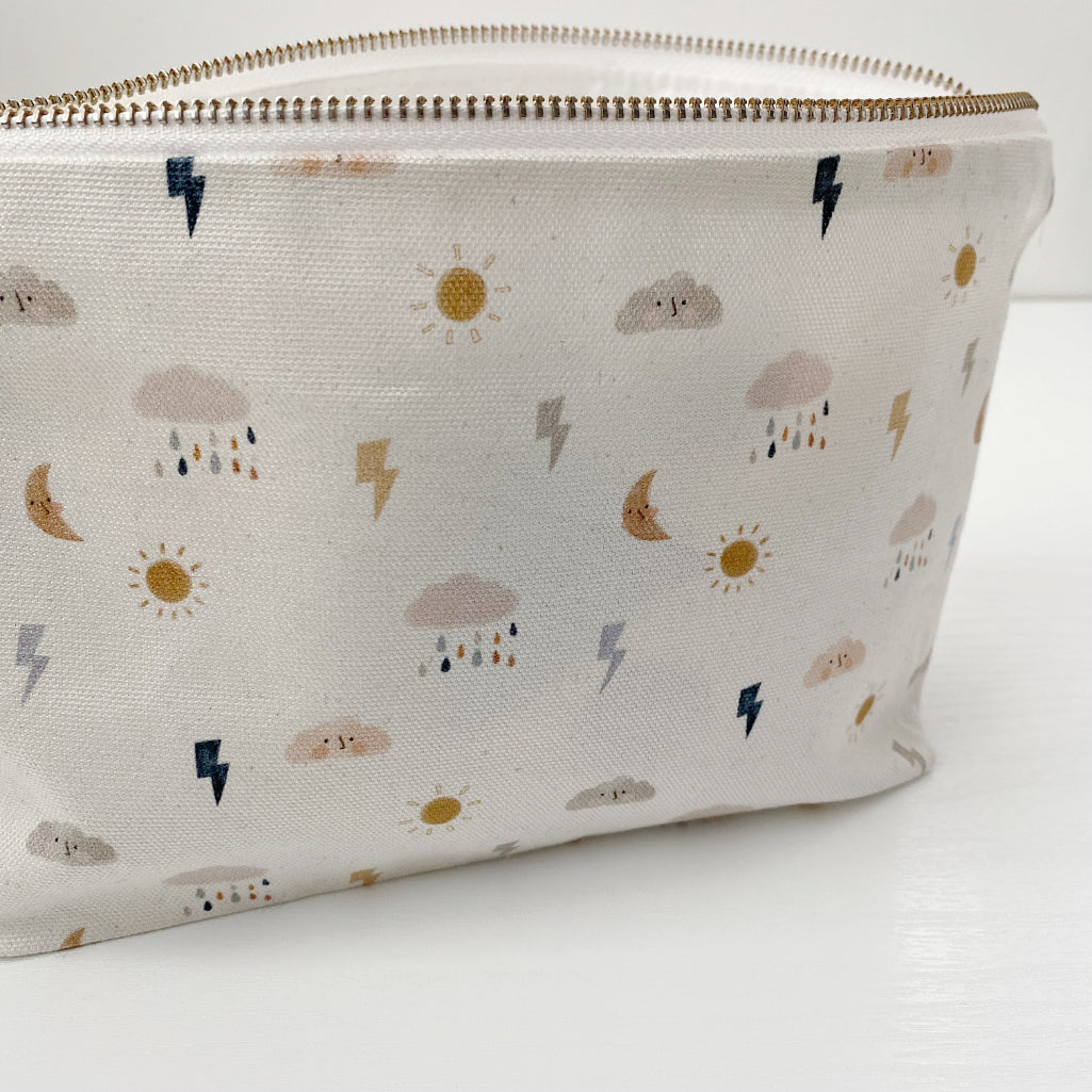 Nappy Wallet - Weather Print | Bobbin and Bumble.
