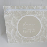 Hospital Bag Organiser Pouches | Zip Closure | Unisex Beige Leaf Print