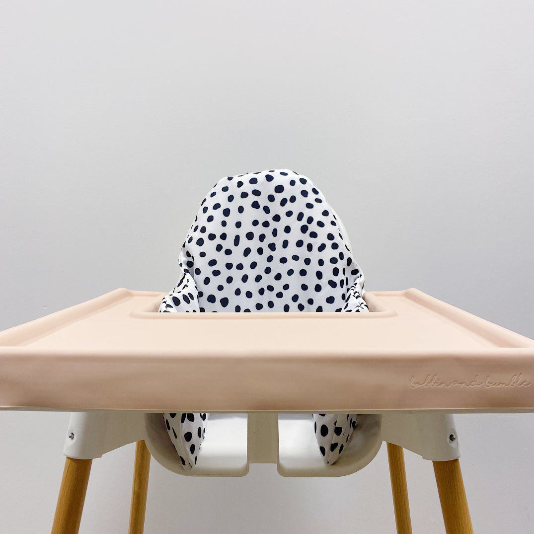 IKEA Highchair Cushion Cover - Dalmatian Spotty Print | Bobbin and Bumble.