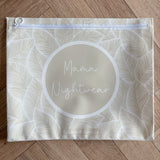 Hospital Bag Organiser Pouches | Zip Closure | Unisex Beige Leaf Print