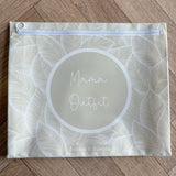Hospital Bag Organiser Pouches | Zip Closure | Unisex Beige Leaf Print