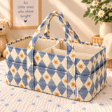 Blue Harlequin Nappy Caddy | Baby Organiser