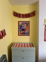 Standard Changing Mat - Red Harlequin