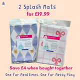 Splash Mat Bundle - Blue Harlequin and Pink Bows