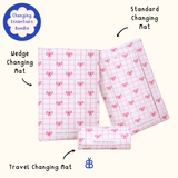 Complete Baby Changing Mat Bundle - Pink Bow