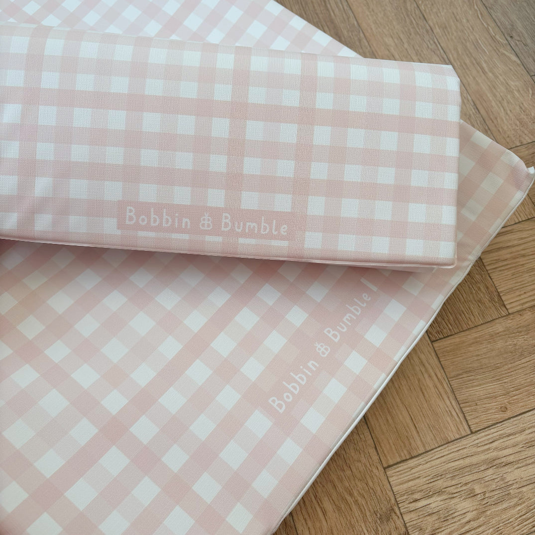 Complete Baby Changing Mat Bundle - Pink Gingham
