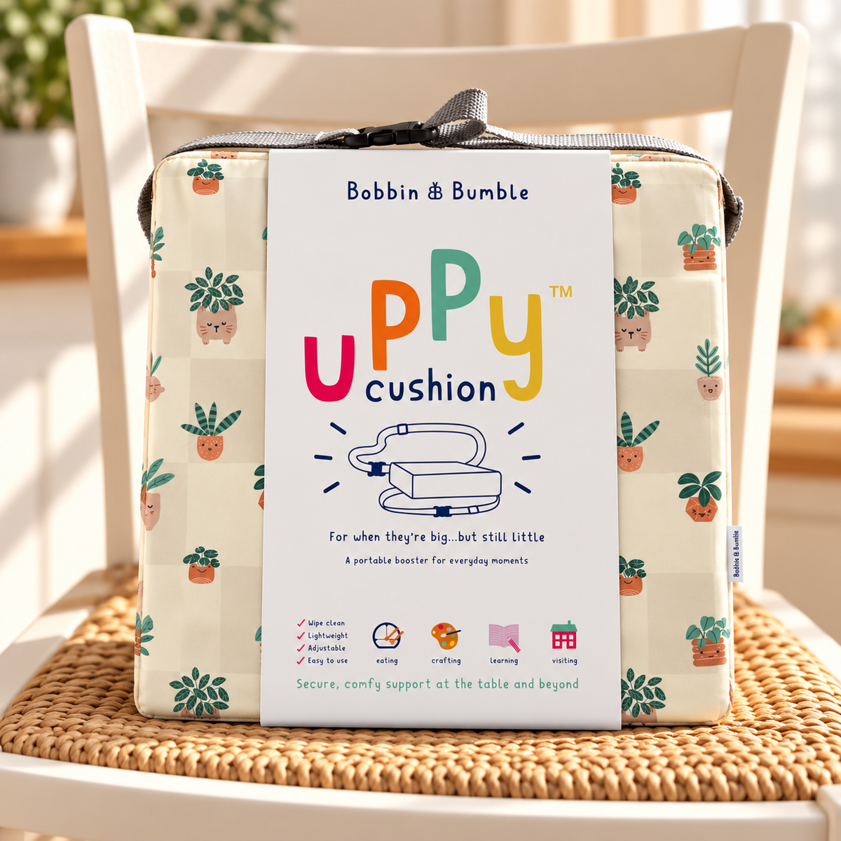 The Uppy – Toddler Booster Cushion | Pot Plants Print