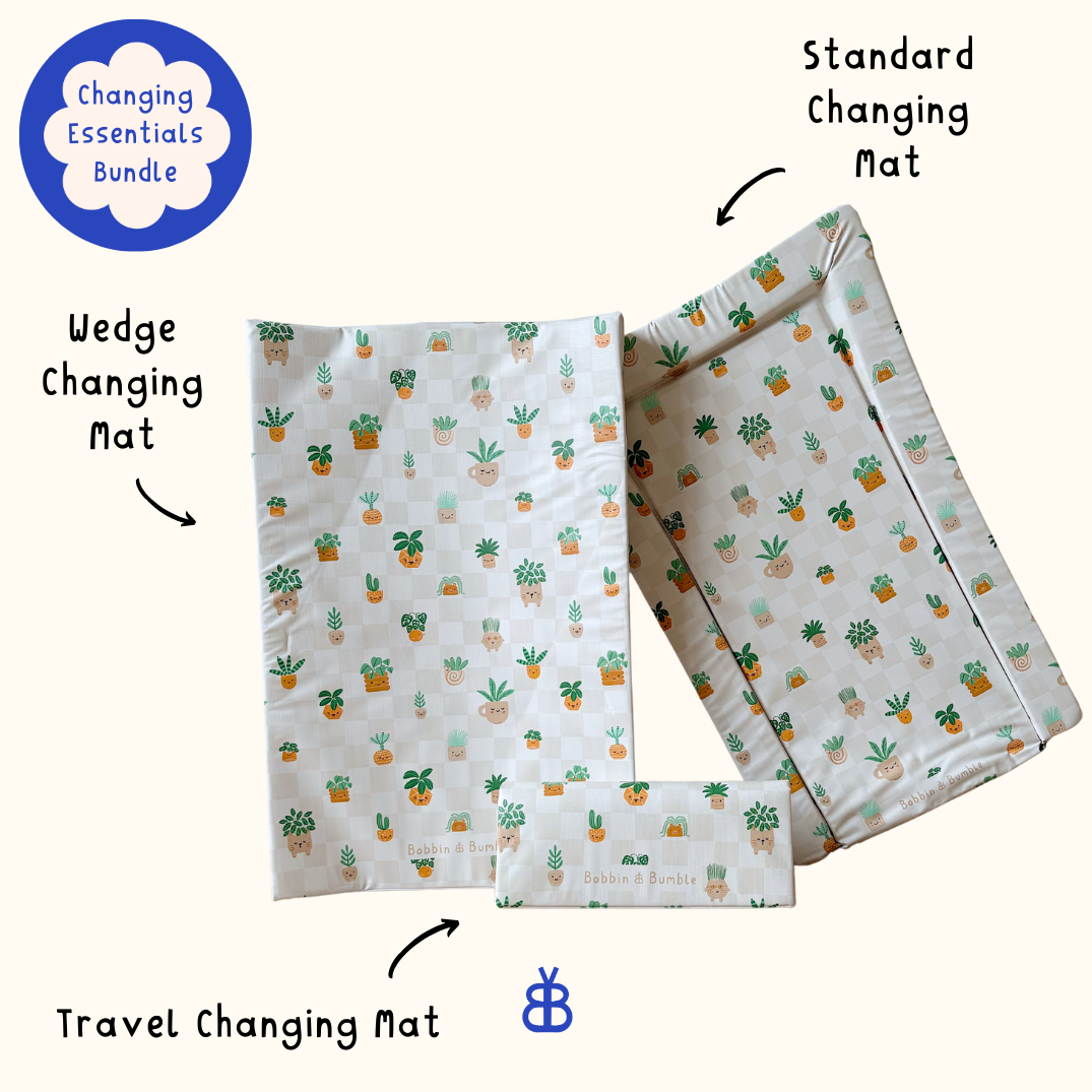 Complete Baby Changing Mat Bundle - Pot Plants