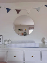 Anti-Roll Wedge Changing Mat - Baby Blue Gingham