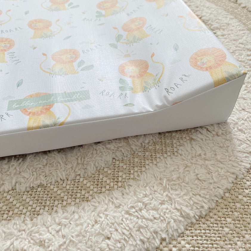 Baby Wedge Changing Mat Roary Lion Print Bobbin and Bumble Bobbin