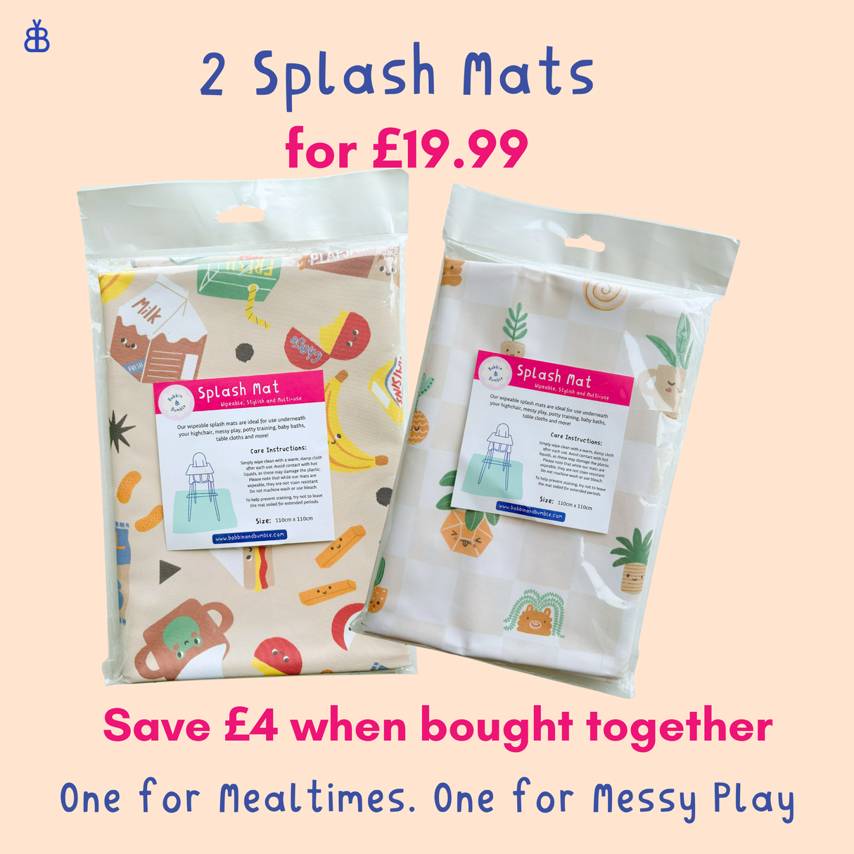 Splash Mat Bundle - Snack Time and Pot Plants