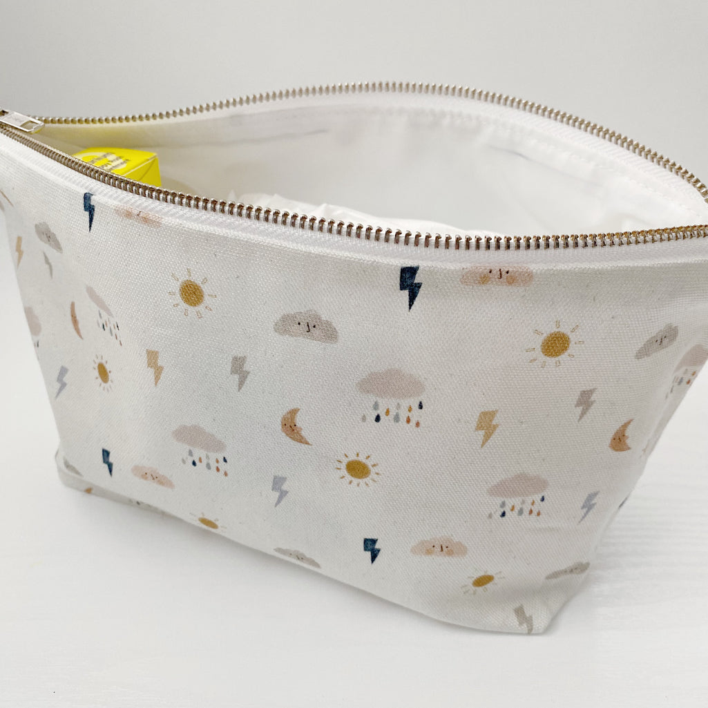 Nappy Wallet - Weather Print | Bobbin and Bumble.