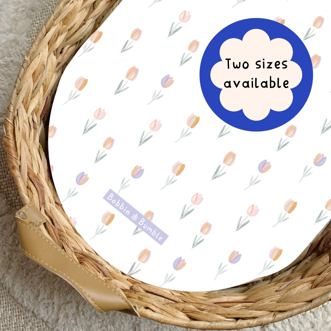 Tulips PVC Changing Basket Liner | Custom Sizes | Bobbin and Bumble UK ...