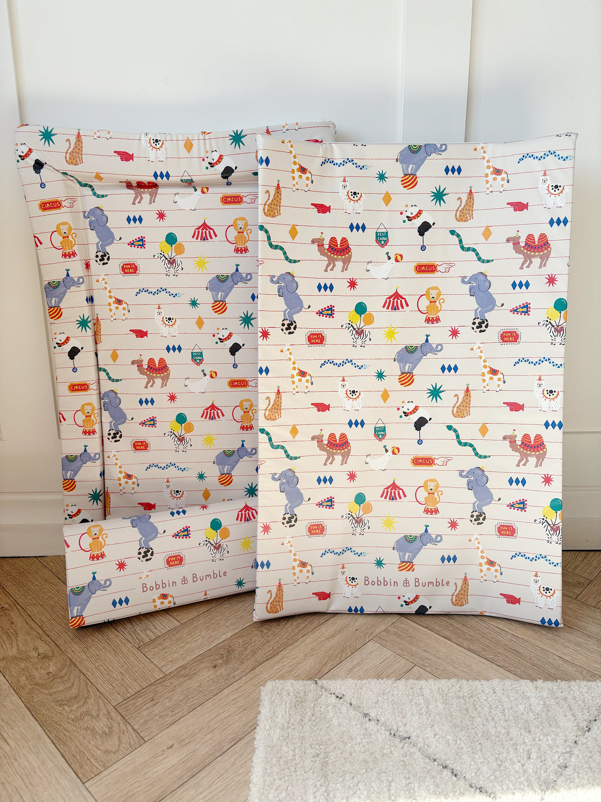 Anti-Roll Wedge Baby Changing Mat - Circus