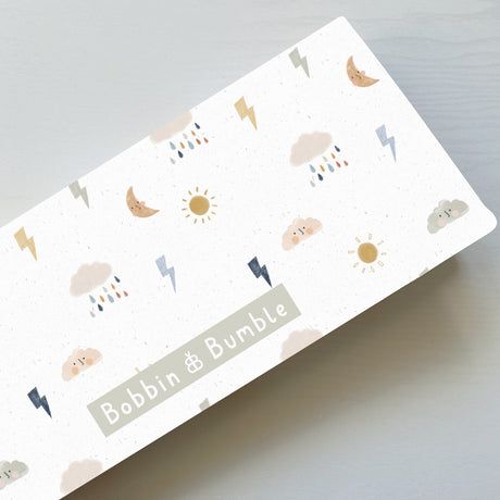 Folding Baby Changing Mat - Weather | Bobbin and Bumble.