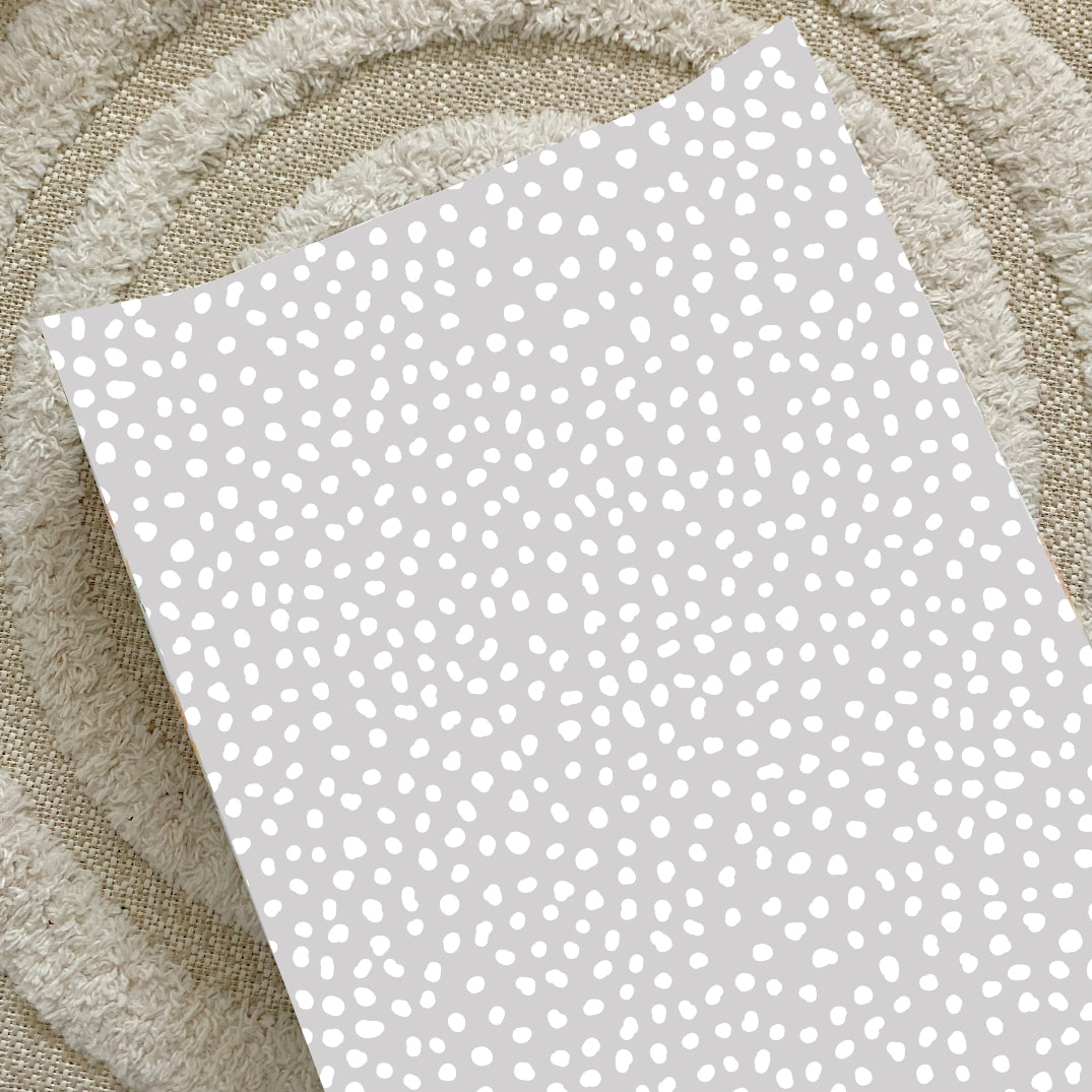 Anti-Roll Wedge Changing Mat - Grey Spots | Bobbin and Bumble.