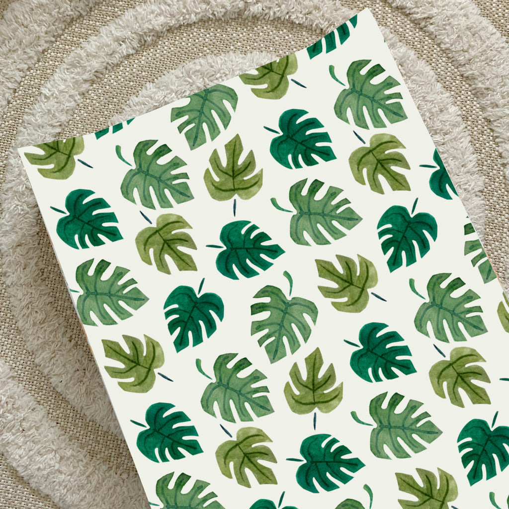 Anti-Roll Wedge Changing Mat - Monstera Leaf | Bobbin and Bumble.