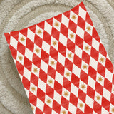 Anti-Roll Wedge Baby Changing Mat - Red Harlequin