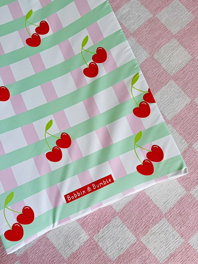 Anti-Roll Wedge Baby Changing Mat - Cherry