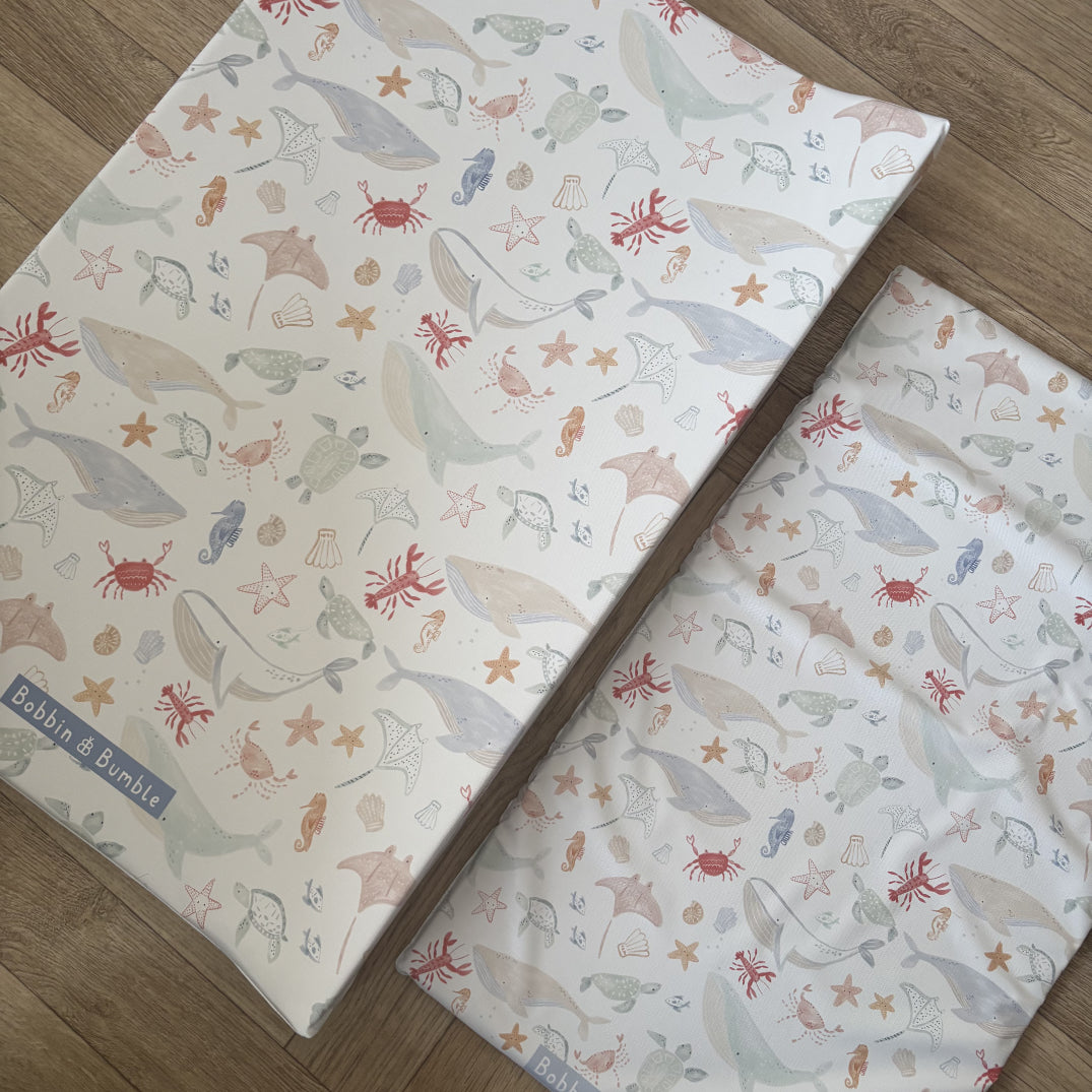 Complete Baby Changing Mat Bundle - Deep Blue Sea