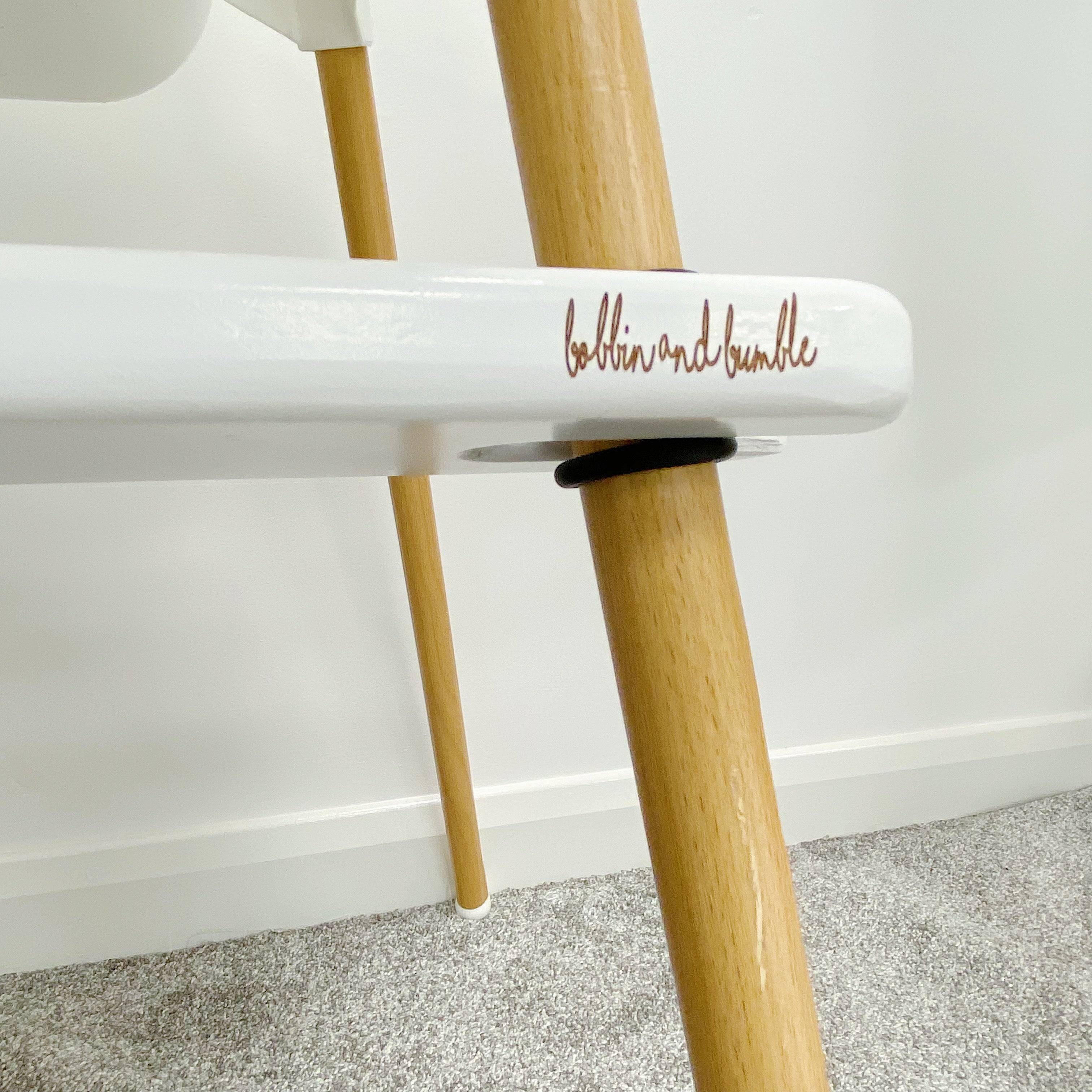 High Chiar Foot Rests White wooden IKEA highchair footrest | Bobbin and Bumble | UK