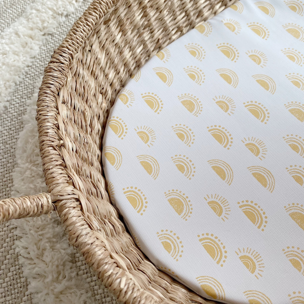 Basket Changing Mat - Sunshine Print | Bobbin and Bumble.