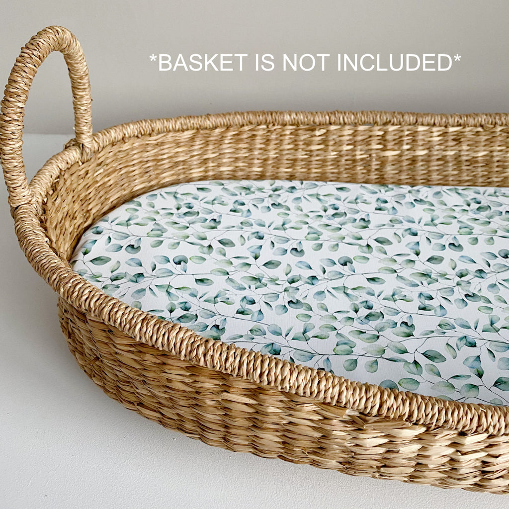 Basket Changing Mat - Eucalyptus Print | Bobbin and Bumble.