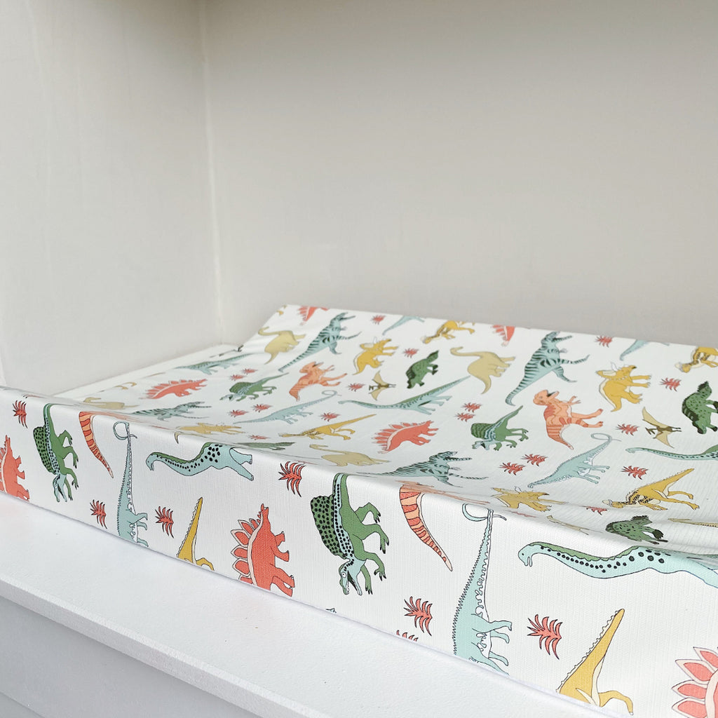 Anti-Roll Wedge Changing Mat - Dinosaur Print | Bobbin and Bumble.